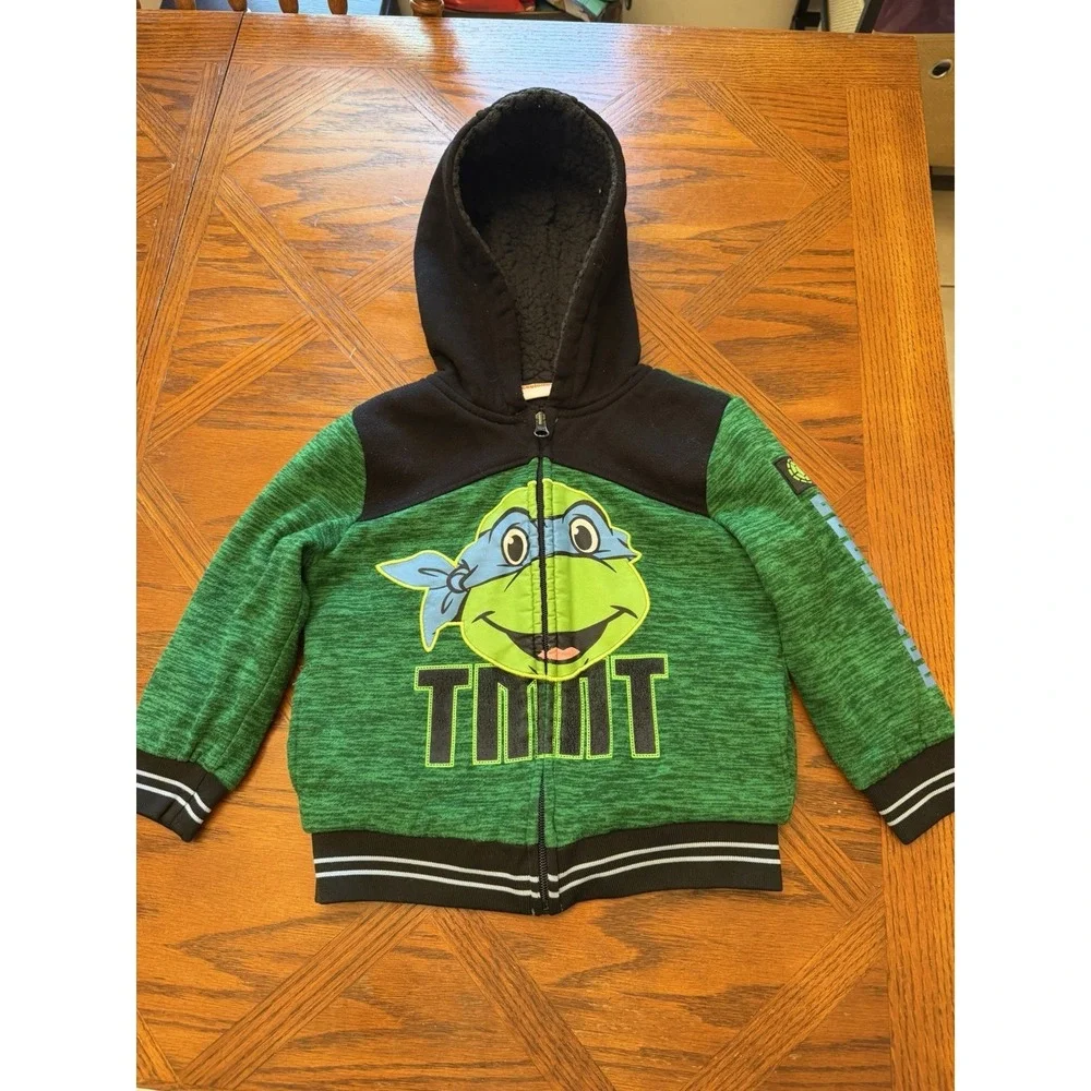 Teenage Mutant‎ Ninja Turtles Hoodie Green Nickelodeon Kids Size 4T